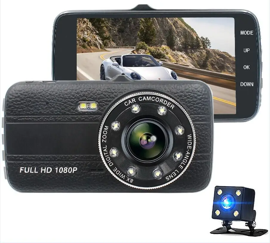 

New 4 inch Car high digital video recorder IPS display Car DVR Camera Dual Lens Video Recorder