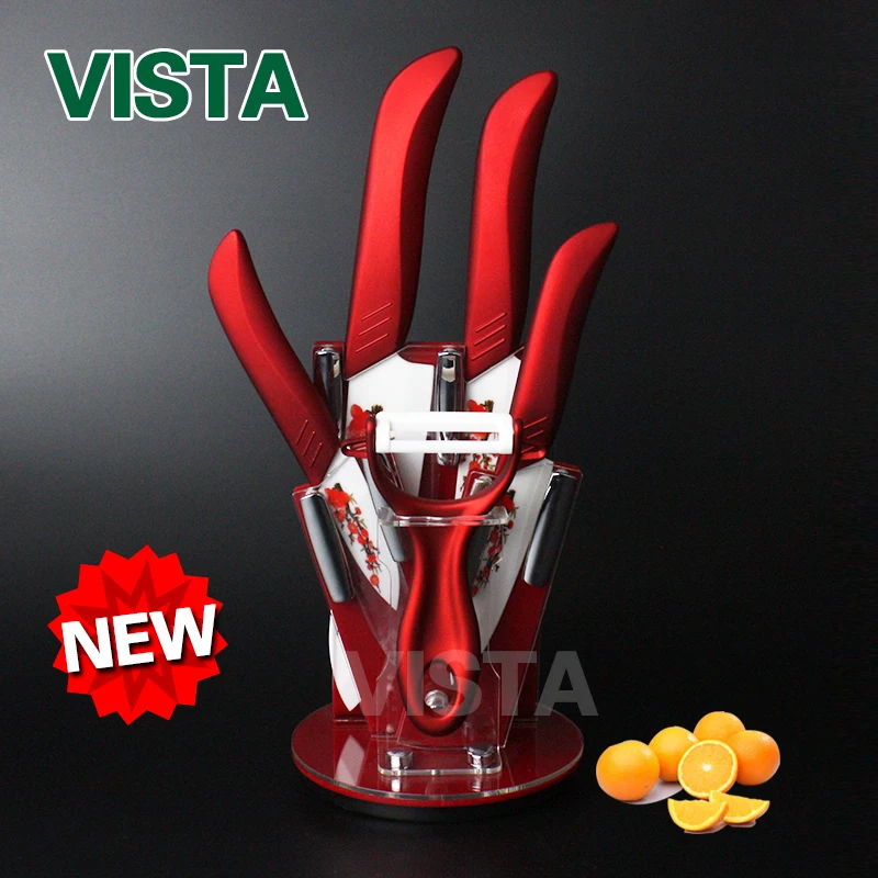 Kitchen Knives flower print set 3 "4" 5 "6" ceramic knives set with