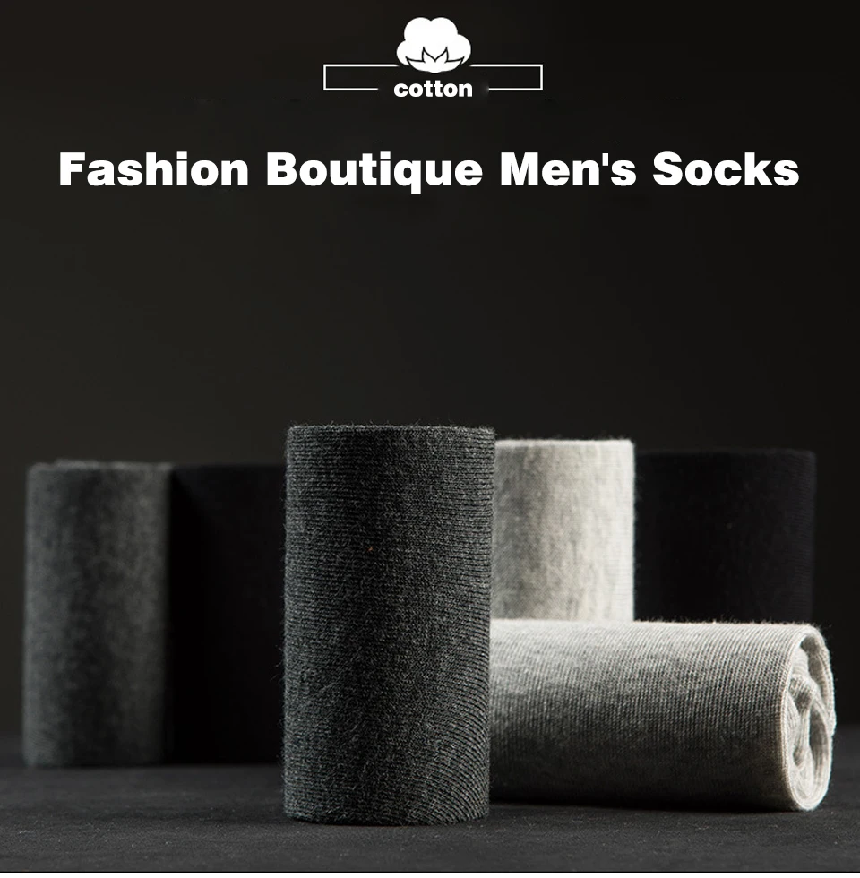 Men's Cotton Socks New styles 5 Pairs  Lot Black Business Men Socks Breathable for Male 2019 Spring and summer Business Fashion (1)
