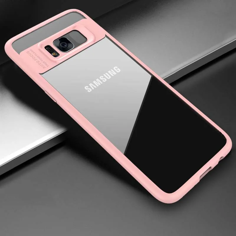 

Clear Phone Cases For Samsung Galaxy S8 Plus S7 edge Note 8 Case Slim Transparent TPU & Acrylic Cover For Galaxy A5 A7 J3 J5 J7