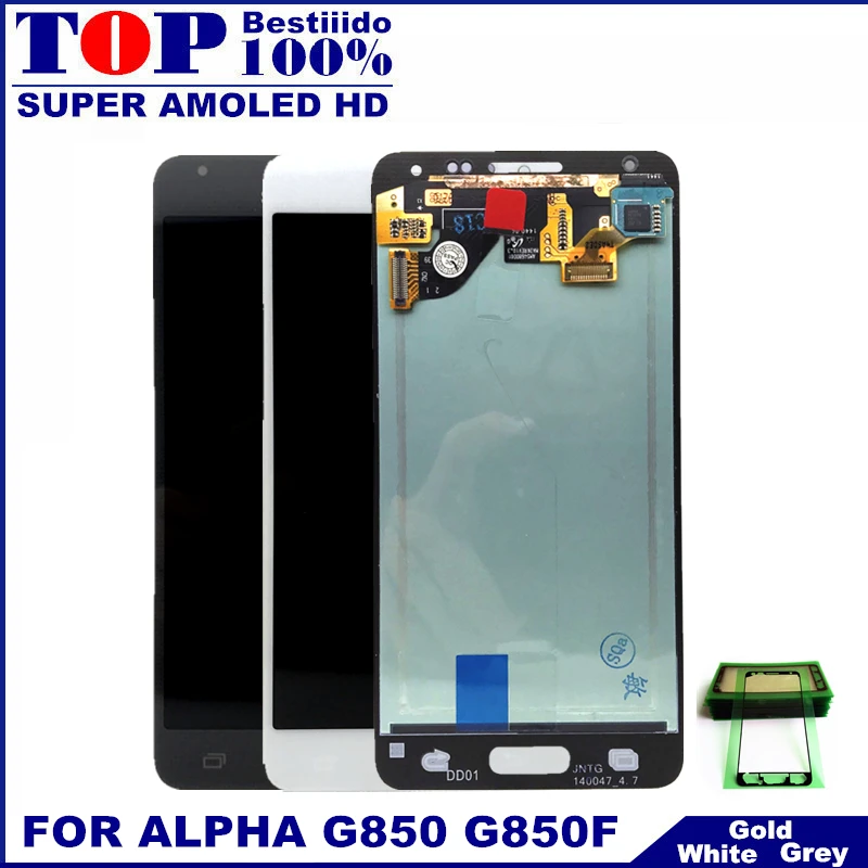 

AMOLED LCD Replacement For Samsung Galaxy Note 4 Mini Alpha G850 G850F Phone Display Touch Digitizer Screen Assembly Sticker