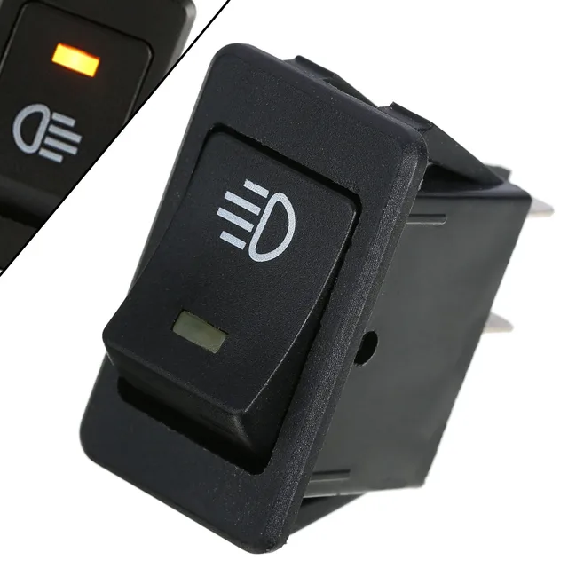 MAYITR High Quality 4Pins 12V 35A Led Fog Switch Car Yellow Fog Light