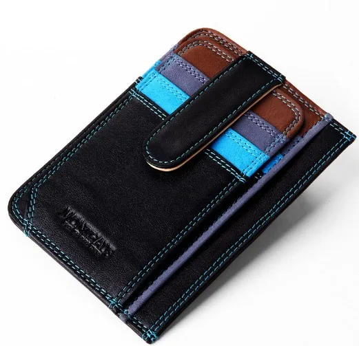 Free Shipping 2017 Luxury Credit Card Holder Leather Strap Buckle Bank 