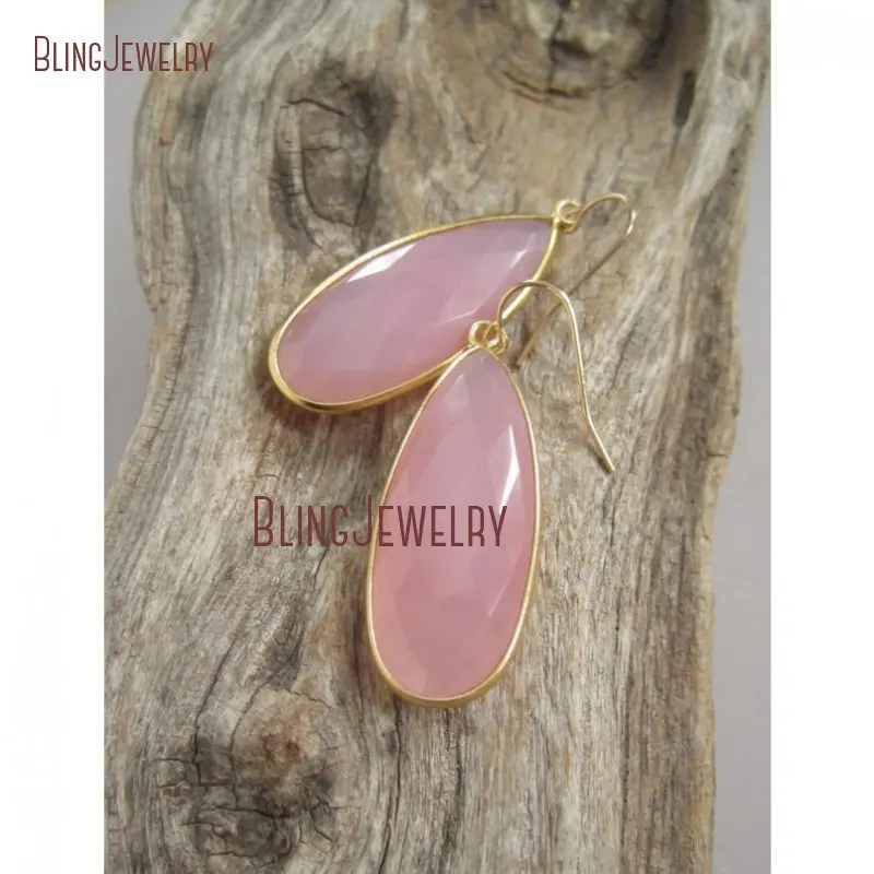 20190321-ER21045-pink rose quartz earrings large stone drop earrings 18k gold vermeil bezel set