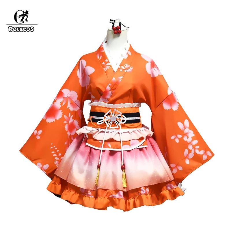 ROLECOS LoveLive Косплей Сонода Umi Костюм Кимоно Love Live Nishikino Maki Honoka Eli кимоно костюм|costumes