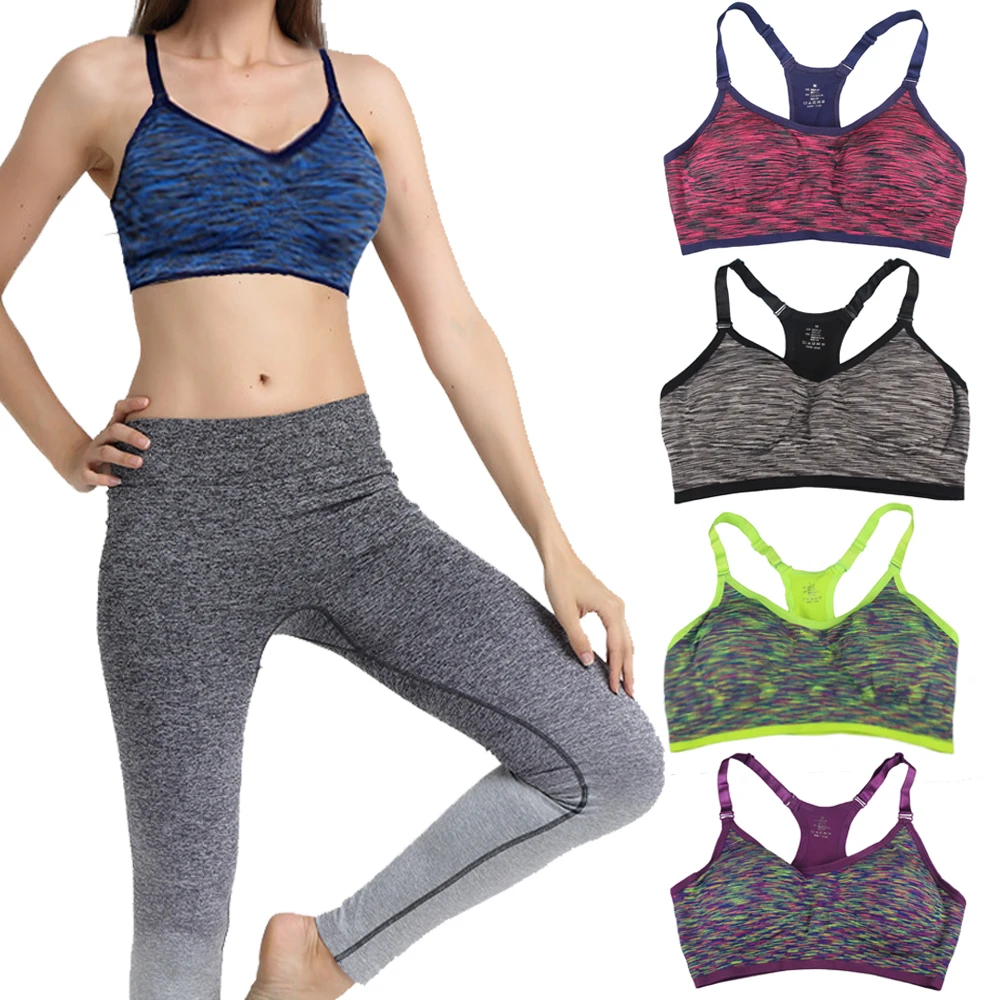 2 PCS Women Sport Bras + Sports Pants Yoga Set for Running Gym Fitness Sportwear Top Push Up Bras Elastic Pants Tights Suits