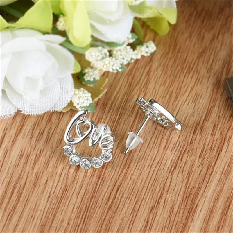 2018 NEW Trendy earrings for Women Lady Elegant Crystal Rhinestone Ear Stud Earrings New Fashion Boucles d'oreilles J07#N (3)