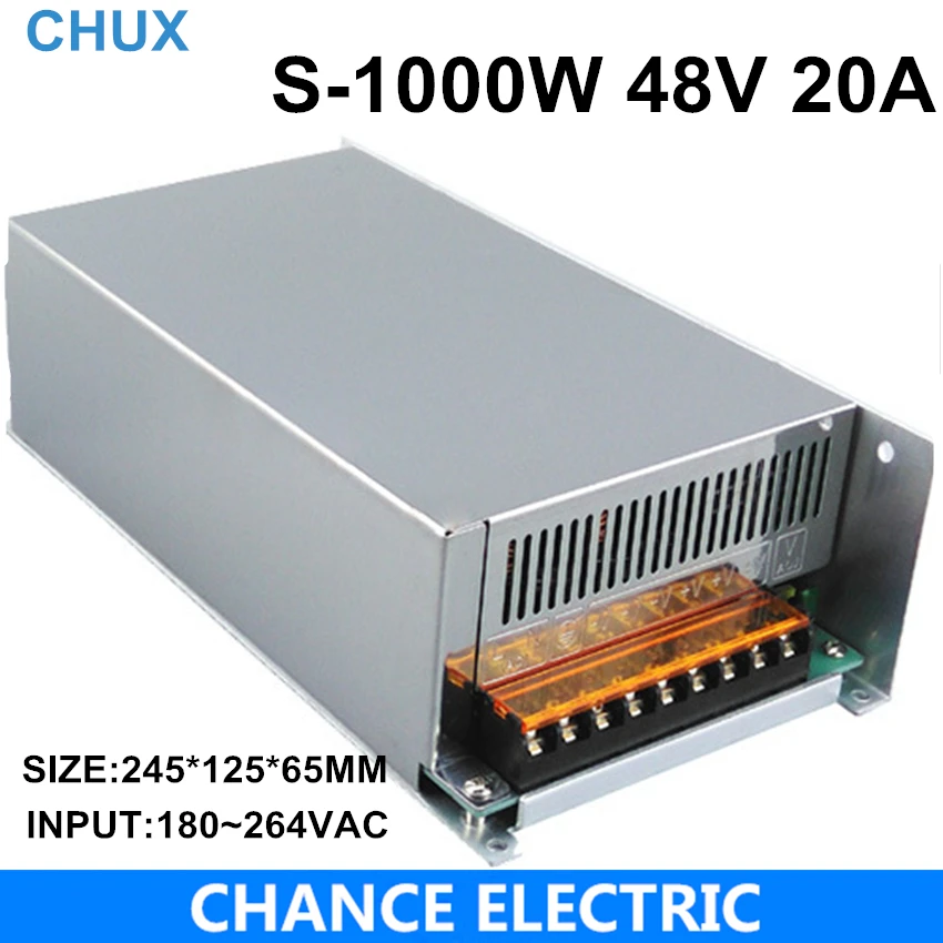 48v 20a 1000w switch power supply driver display 200v 240v dc rated light switch