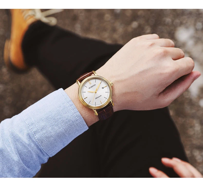 OCHSTIN часы Роскошные Лидирующий бренд кожа мужские механические полые Скелет автоматические мужские часы светящиеся Дата спортивные наручные часы подарок