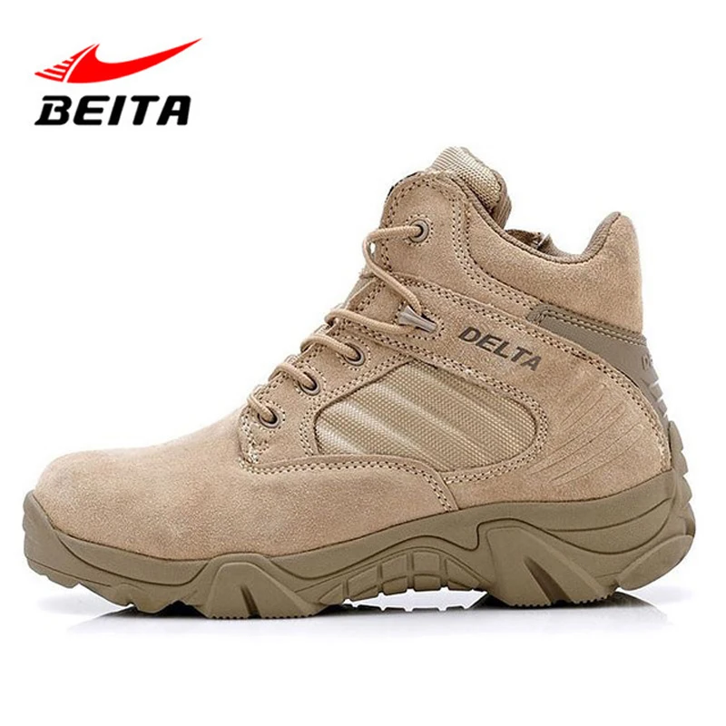 

Beita outdoor shoes men's tactical boots for climbing desert breathable lightweight mountain Army Ankle boots hiking shoes