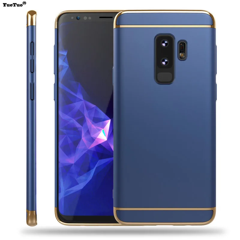 YueTuo Роскошный чехол 3 в 1 для Samsung Galaxy S9 plus S 9 S9plus Оригинальный ультратонкий матовый
