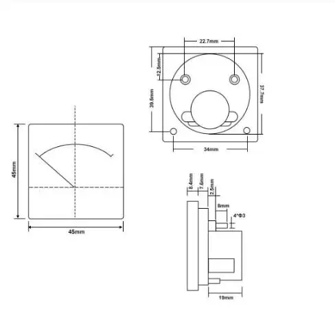 2,5% Точность DC 100uA 20mA 30mA 100mA 500mA 0-1A 2A 3A 5A 10A 15A 20A 30A 50A 100A Амперметр аналоговый измеритель в Панель Амперметр 91C4