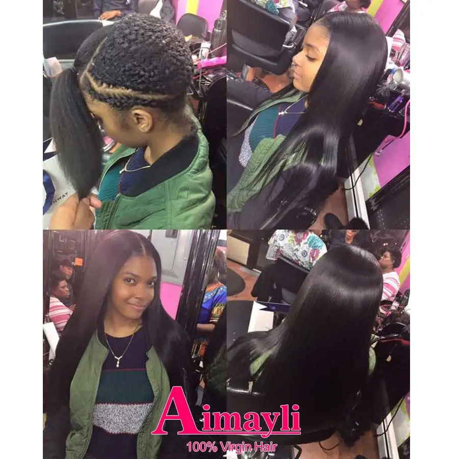 

Grace Hair Peruvian Virgin Hair Straight 8A Unprocessed Peruvian Straight Hair 3 Bundle Deals Peruvian Virgin Human Hair Weave