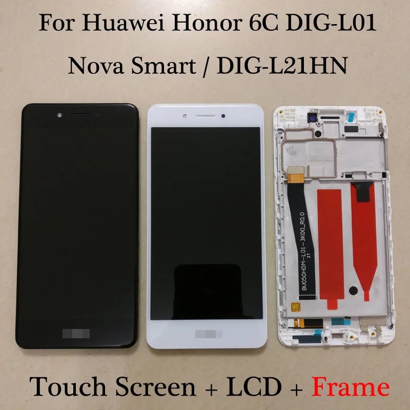 

For Huawei Honor 6C DIG-L01 / Nova Smart / DIG-L21HN LCD DIsplay + Touch Screen Digitizer Assembly With Frame Replacement Tools
