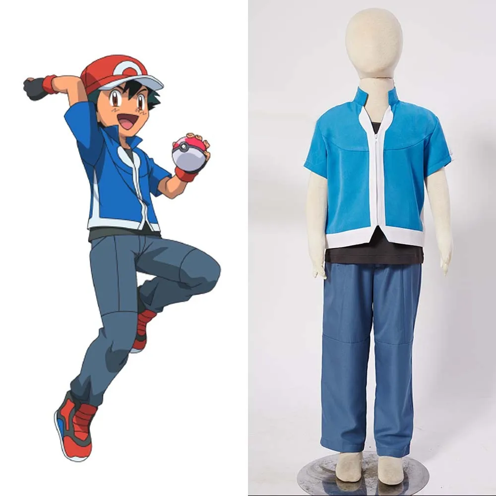 新ポケモンサトシコスプレ聡シーズン5 Xyコスプレ衣装フルセット子バージョン子供ハロウィンパーティーギフト用男の子着用 Pokemon Ash Ketchum Cosplay Costumeash Ketchum Aliexpress
