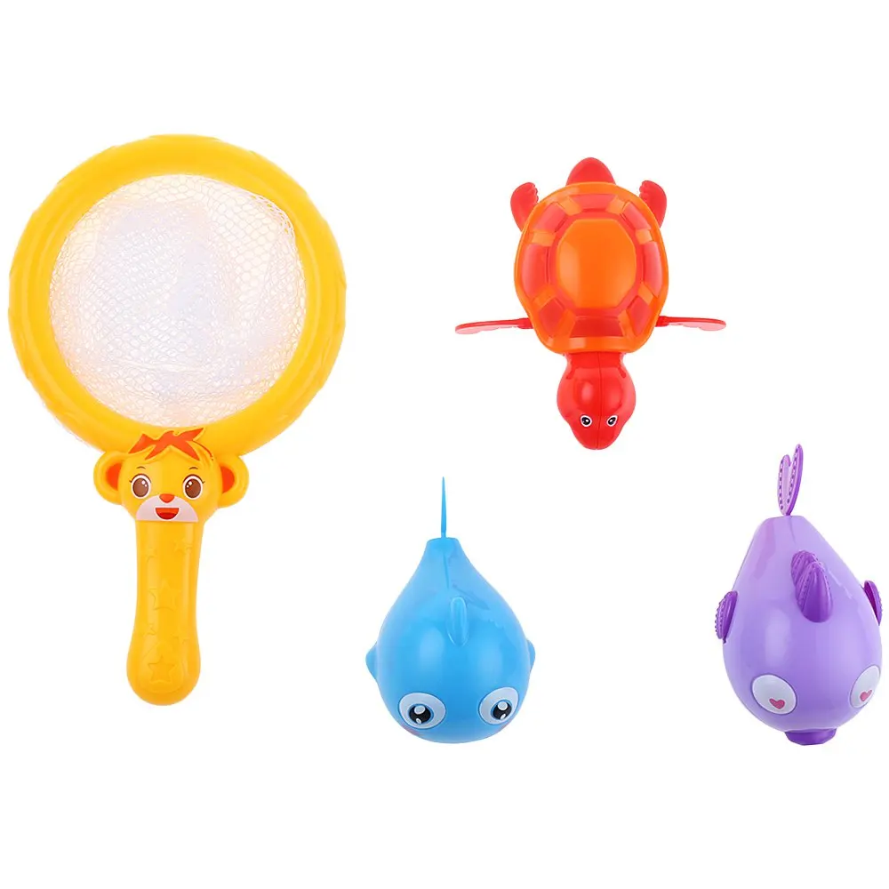 Colorful Baby Bath Toy Set Baby Floating Paddle Fishing Sea Animals