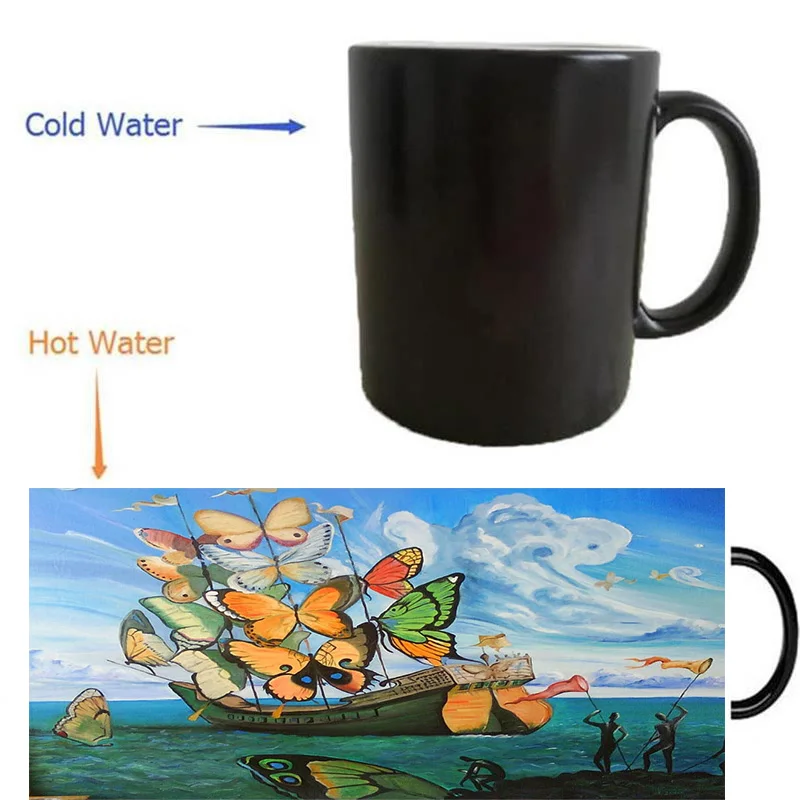 Salvador Dali Surrealism Mugs Morphing Coffee Mug Heat Reveal Salvador Dali Surrealism Mugs Morphing Coffee Mug Heat Reveal Sensitive Magical Cup Reactived Wine Cups In From Home Garden On