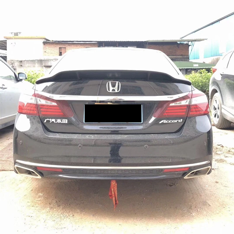 Используется для Honda Accord спойлер год глянцевое углеродное волокно заднее крыло R стиль спойлер, аксессуары