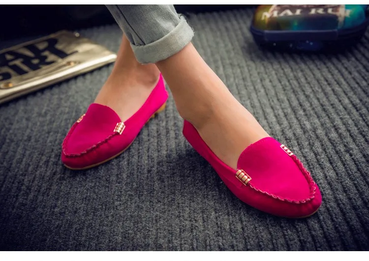 Hot Sale 2016 Summer Woman Flats New Fashion Pure Color Wild Concise Flat Casual Shoes Round Toe Comfortable Female Shoes DT81 (1)