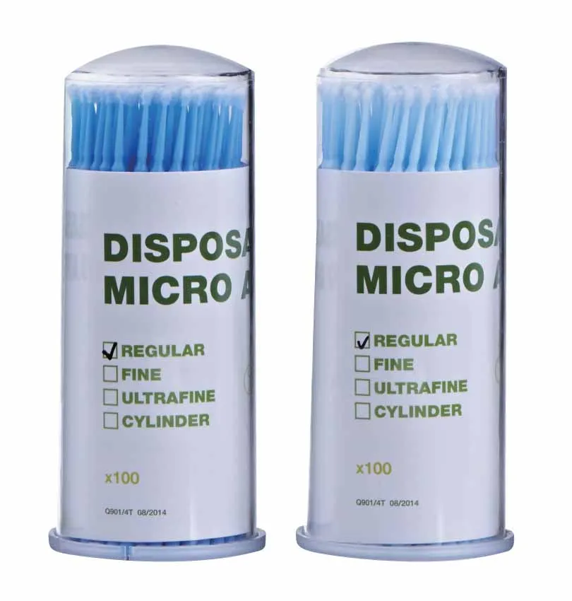 2x100pcs Dental Disposable Micro Applicator Brush Bendable Regular
