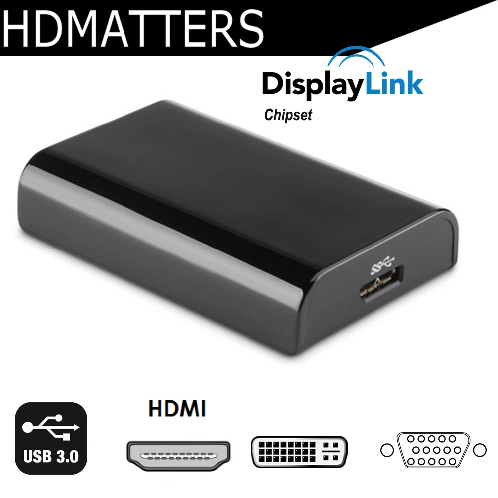 USB 3,0 к HDMI, VGA, HDMI, DVI мульти Дисплей адаптер Дисплей ссылка USB 3,0 VGA, HDMI, DVI конвертер для windows 10/8/7/Vista apple mac os