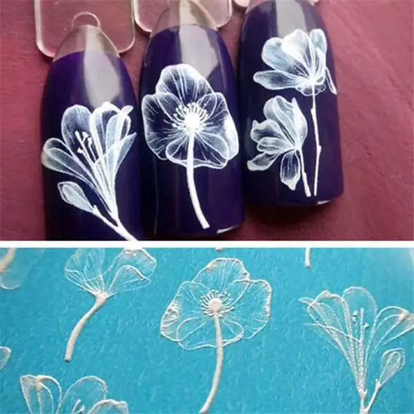 Diy3d стерео рельефные наклейки для ногтей Бесшовные чистый цвет системы | Красота