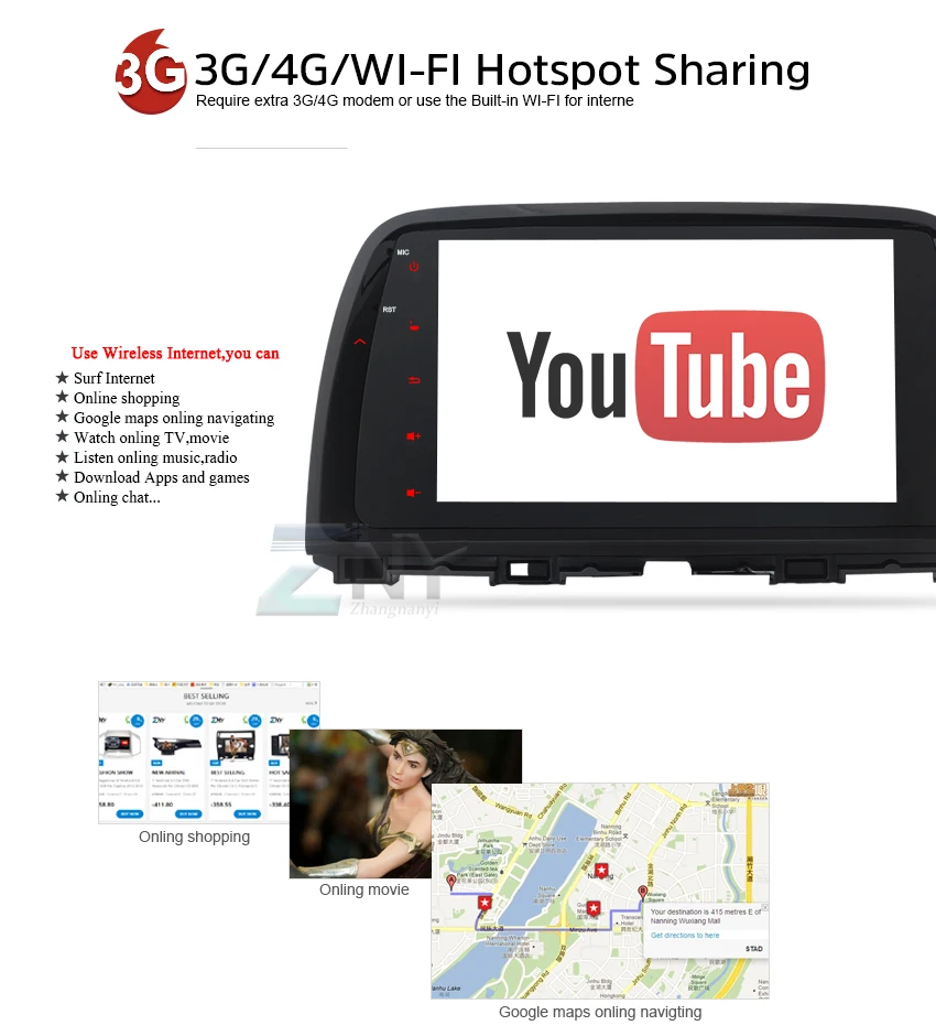 Discount 9" Android 7.1 Car Stereo For Mazda CX-5 CX5 2012 2013 2014 2015 Auto Radio Audio Video Headunit GPS Glonass Navigation No DVD 12