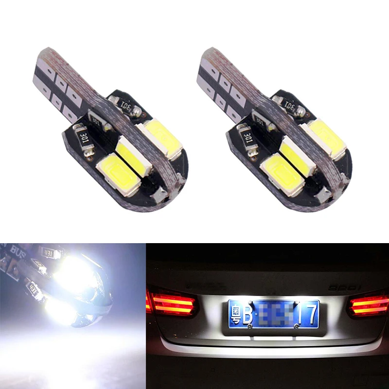 2x T10 W5W LED License Plate Light For Ford Fiesta MK4/Fiesta 6/Mondeo