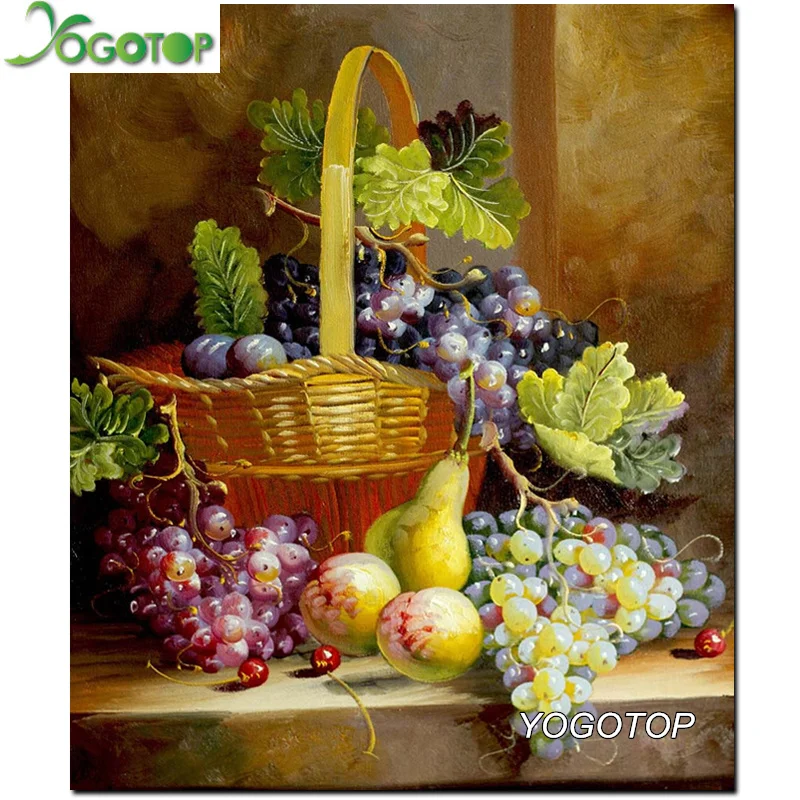 

Fruit grape Diamond Embroidery DIY Needlework Round Diamond Painting Cross Stitch 3D 5D Rhinestones Mosaic Pattern XC374