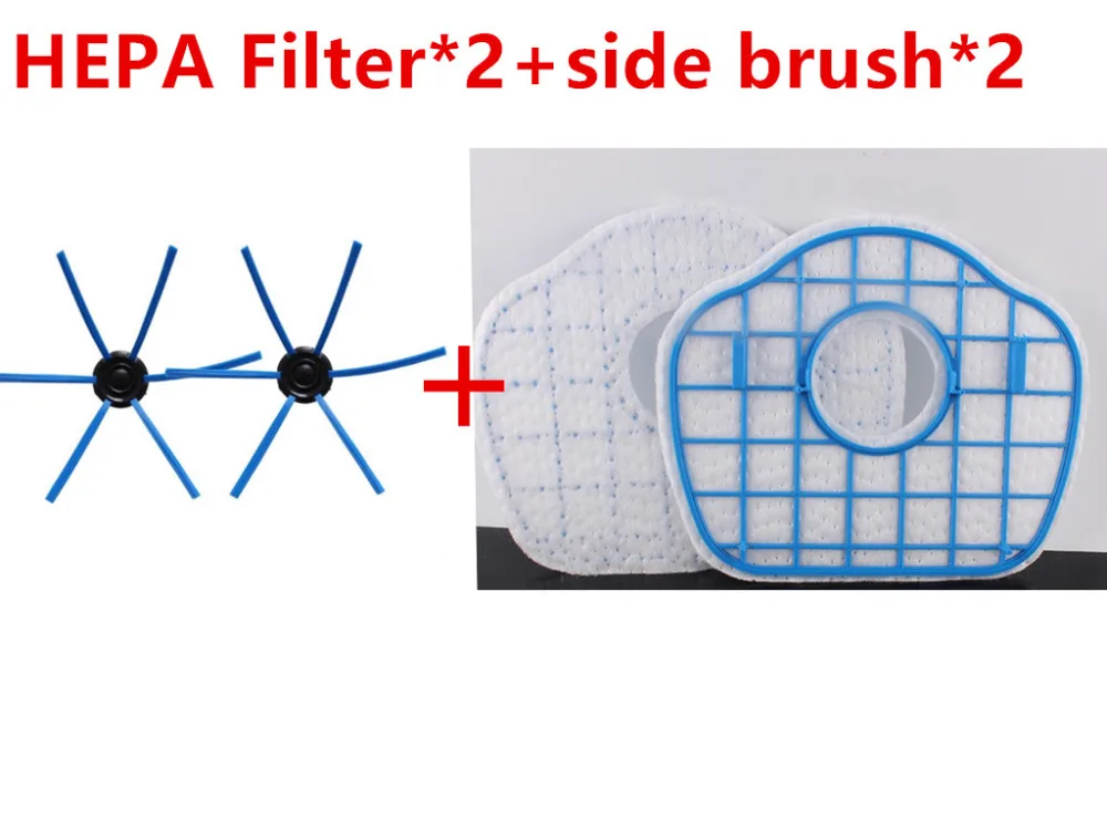 

Vacuum Cleaner 2filter screen+2round brush for Philips Robot FC8700 FC8710 FC8603
