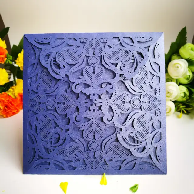 Online Shop 30pcs Blue Star Wedding Invitations Card Paper Card