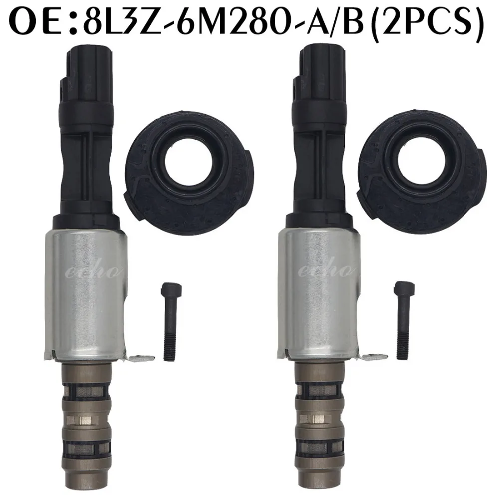 

New 2PCS 8L3Z-6M280-A 8L3Z-6M280-B 8L3Z6M280A 8L3Z6M280B Cam Timing Solenoid Valve For Ford 4.6 5.4 w Seal Screw