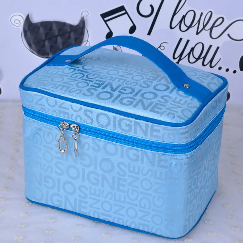

women's large capacity storage handbag travel toiletry makeup bag Cosmetic box new female Quilted professional cosmetic bag