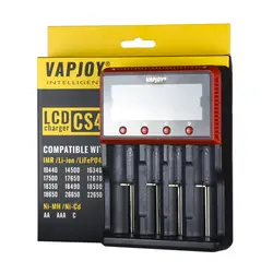 Оригинальный vapjoy CS4 Зарядное устройство для литий-ионный/IMR/LiFePO4 батарея с охлаждения/быстрая зарядка/несколько защиты