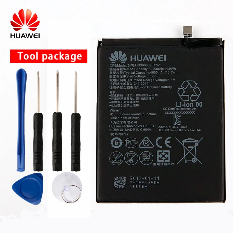 

Original Huawei HB396689ECW Rechargeable Li-ion phone battery For Huawei Mate 9 Mate9 4000mAh