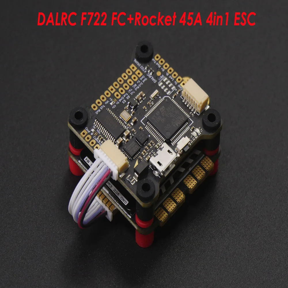 DALRC Rocket 45A 4 в 1 ESC 3 6S blheli _ 32 DSHOT1200 Ready бесщеточный 30 5*30 5 мм с F722 DUAL F7 Контроллер