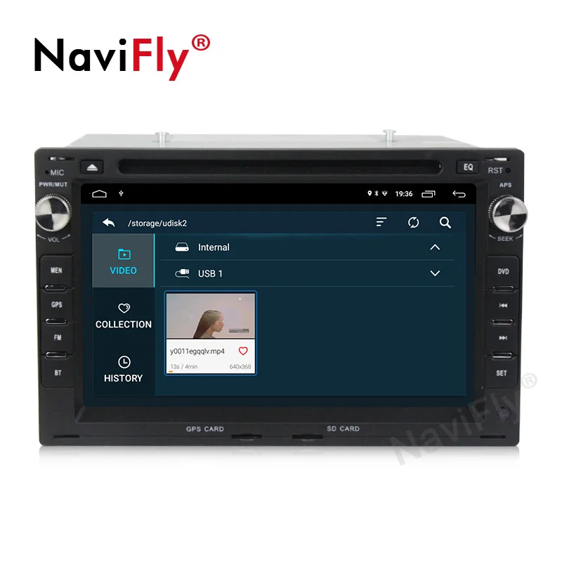 Clearance Navifly Android 9.1 car multimedia dvd gps navigator for VWGolf4 T4 Passat B5 Sharan support DAB+ OBD2 BT radio ipod map card SD 4