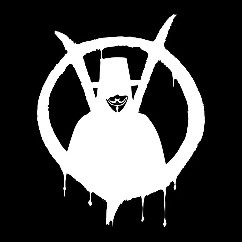 V для Vendetta Anonymous модные наклейки стайлинга автомобиля Светоотражающая наклейка