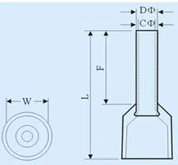 100 шт. E0506 изоляционные трубки изолированные клеммы 0.5MM2 22AWG кабель провода разъем изоляционный обжимной E черный желтый синий красный зеленый