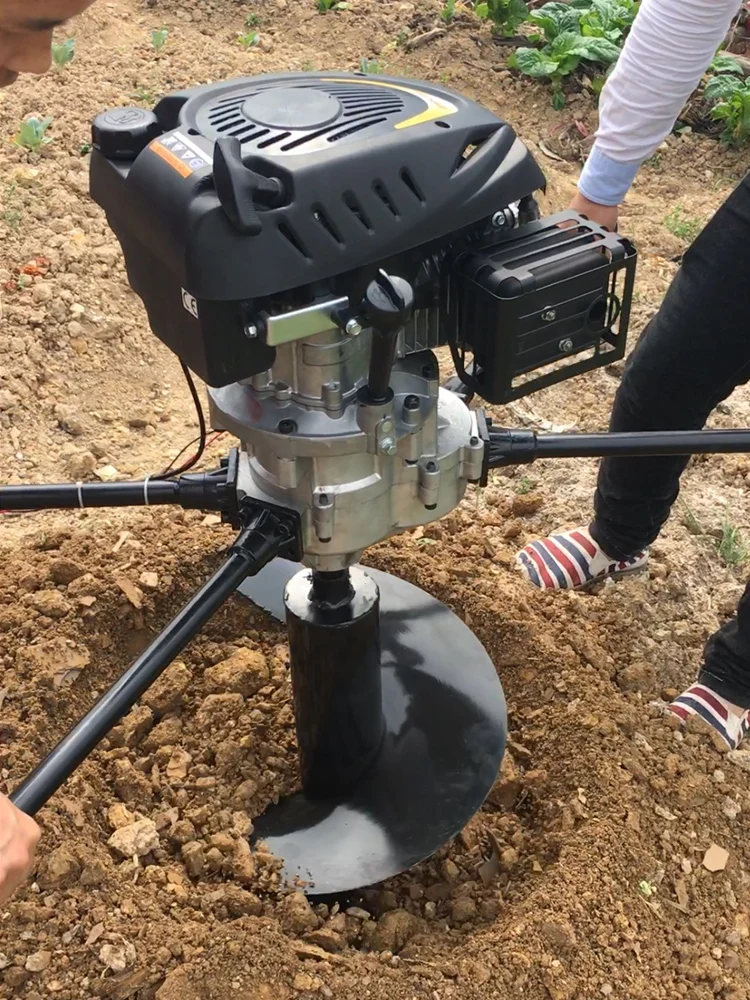 US $888.00 HighPower FourStroke Digging Machine Excavator Drill Tree Planting Pole Pole Pile Driver Planting Machine Digging Earth Augers