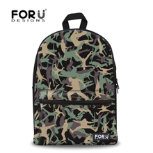 FORUDESIGNS Стильный Подросток Рюкзак Случайные Люди Мужской Камуфляж Рюкзак Школьный Дети Рюкзак С Двойной Застежкой-Молнией Розничная