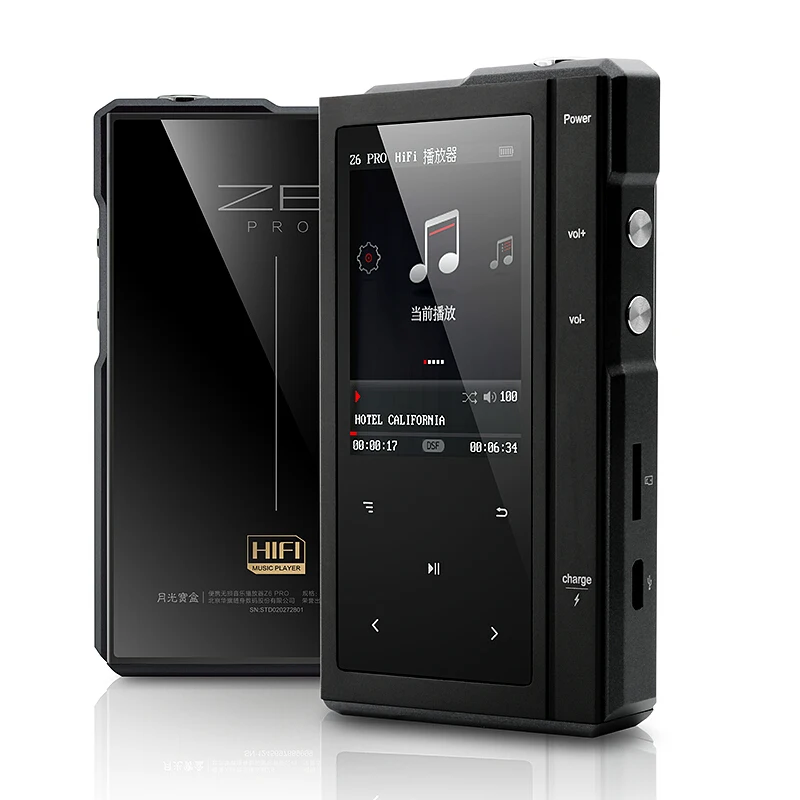 Moonlight AIGO Z6 PRO Hifi MP3-плеер Hi-res без потерь Музыкальный плеер DSD DAC Hifi плеер сенсорный экран портативный Flac плеер