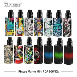 Оригинальные электронные сигареты Rincoe Manto Mini RDA 90 Вт Комплект 18650 TC коробка мод с метисом RDA Vape танк электронная сигарета комплект