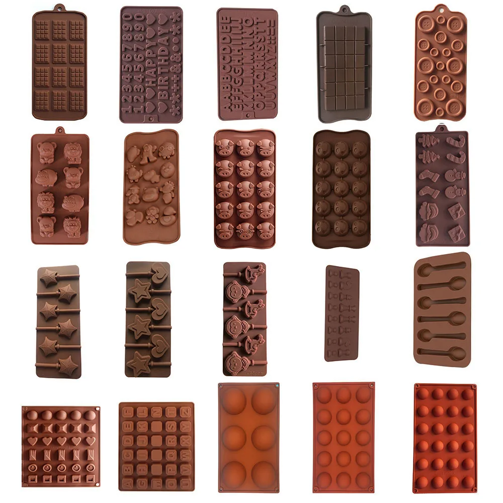 

3D Silicone Chocolate Mold DIY Handmade Soap Form Fondant Molds Jelly Candy Bar Cake Decorating Tools Kitchen Baking Accessories