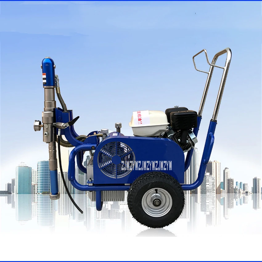 New Gasoline Engine Spraying Machine Oil Moving High Pressure Airless Putty Gasoline Paint Spraying Machine 5500W 20L/min HC-970