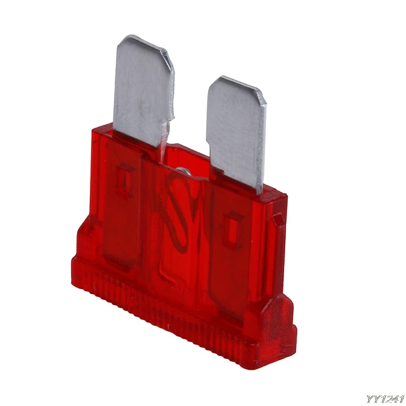 10Pcs Blade Fusibles Standard 10AMP 10A Flat Fuse Car Moto Bike Van Auto