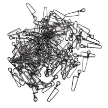 100 шт Безопасный оснастка Coastlock карабин для рыболовной снасти оснастки рыболовный инструмент Рыбалка набор рыболовных крючков