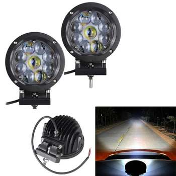 

45W LED Round Work Spot Light Offroad Driving Car Light 3800 Lumen for SUV ATV Truck Car boat