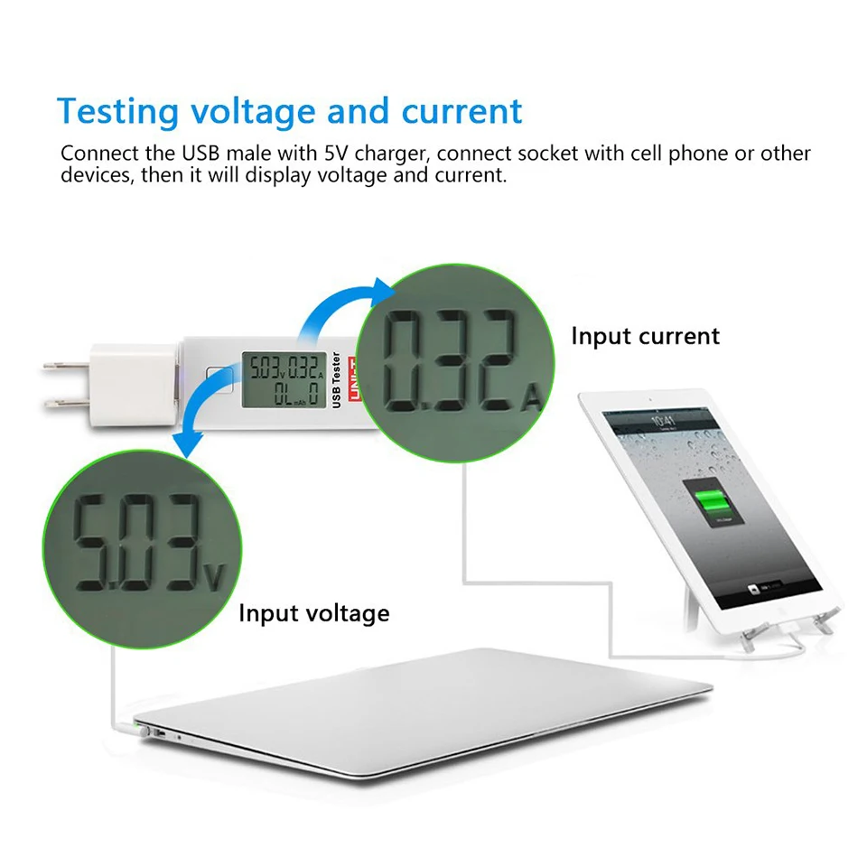 UNI-T UT658 USB цифровой тестеры напряжения тока U диск доктор Вольтметр для зарядного устройства емкость аметр 3-9 В для хранения данных подсветка