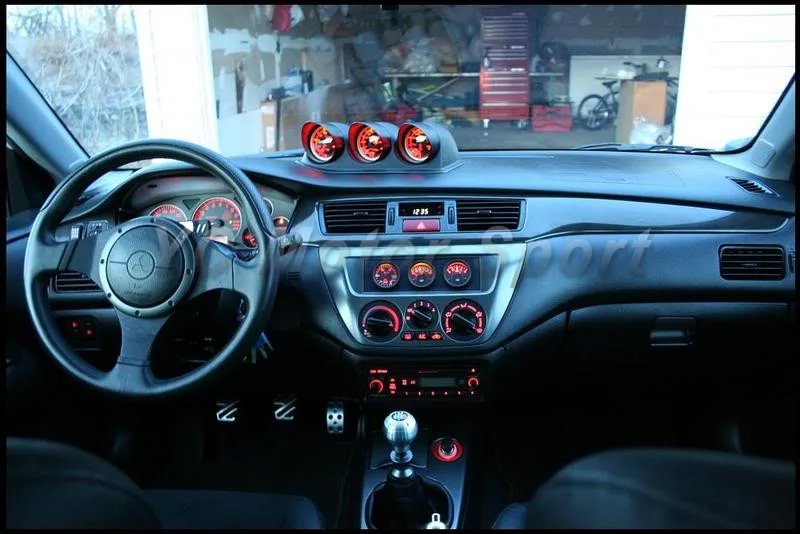 Carbon Fiber Triple Dash Gauge Pod 52mm / 60mm Fit For 2001 2007